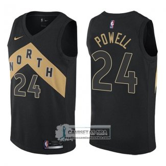 Camiseta Raptors Norman Powell Ciudad 2017-18 Negro