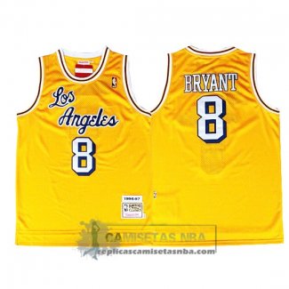 Camiseta Retro Lakers Bryant Amarillo