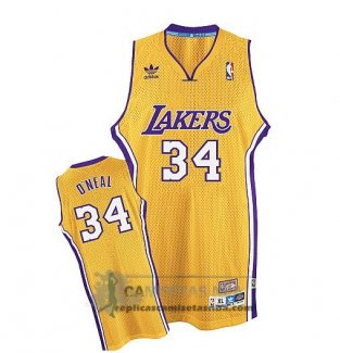 Camiseta Retro Lakers O'Neal Amarillo