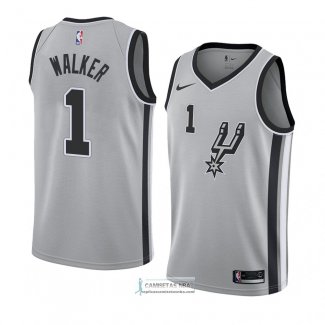 Camiseta San Antonio Spurs Lonnie Walker Statement 2018 Gris2