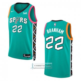 Camiseta San Antonio Spurs Malaki Branham NO 22 Ciudad 2022-23 Verde