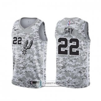 Camiseta San Antonio Spurs Rudy Gay Earned Camuflaje