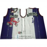 Camiseta Split Raptors McGrady Purpura Blanco