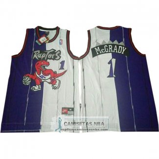 Camiseta Split Raptors McGrady Purpura Blanco