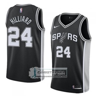 Camiseta Spurs Darrun Hilliard Icon 2018 Negro