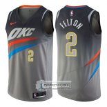 Camiseta Thunder Raymond Felton Ciudad 2017-18 Gris