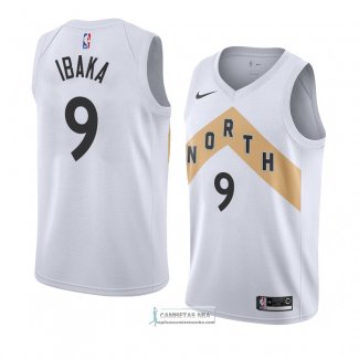 Camiseta Toronto Raptors Serge Ibaka Ciudad 2018 Blanco