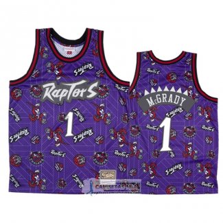 Camiseta Toronto Raptors Tracy Mcgrady Hardwood Classics Tear Up Pack Violeta