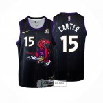 Camiseta Toronto Raptors Vince Carter NO 15 Ciudad 2024-25 Negro