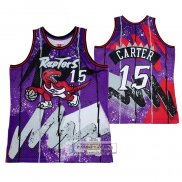 Camiseta Toronto Raptors Vince Carter NO 15 Mitchell & Ness 1998-99 Violeta