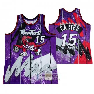 Camiseta Toronto Raptors Vince Carter NO 15 Mitchell & Ness 1998-99 Violeta