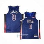 Camiseta USA 2024 Kawhi Leonard NO 8 Azul