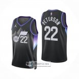 Camiseta Utah Jazz Darryn Peterson NO 22 Statement 2025-26 Negro