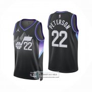 Camiseta Utah Jazz Darryn Peterson NO 22 Statement 2025-26 Negro