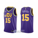 Camiseta Utah Jazz Derrick Favors Hardwood Classics Violeta