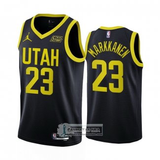 Camiseta Utah Jazz Lauri Markkanen NO 23 Statement 2022-23 Negro