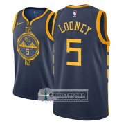 Camiseta Warriors Kevon Looney Ciudad 2018-19 Azul