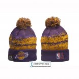Gorro Beanie Los Angeles Lakers New Era Violeta Amarillo1