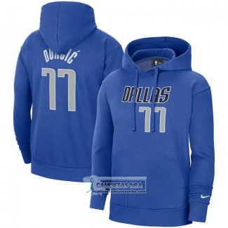 Sudaderas con Capucha Dallas Mavericks Luka Doncic Azul