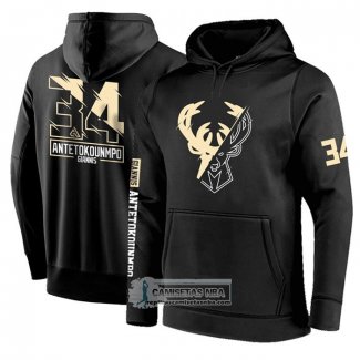 Sudaderas con Capucha Milwaukee Bucks Giannis Antetokounmpo Negro