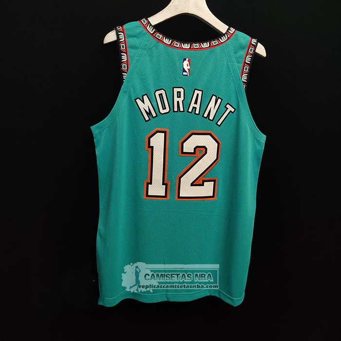 Camisetas NBA Memphis Grizzlies Ja Morant NO 12 Classic Autentico Verde ...
